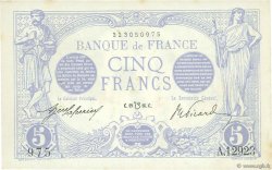 5 Francs BLEU lion inversé FRANCE  1917 F.02bis.04 SUP