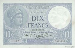 10 Francs MINERVE modifié FRANCE  1939 F.07.01 SPL+