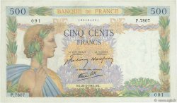 500 Francs LA PAIX FRANCE  1943 F.32.45 SUP