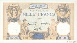 1000 Francs CÉRÈS ET MERCURE type modifié FRANCE  1938 F.38.31 SUP+