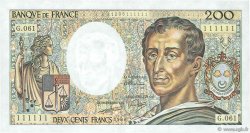200 Francs MONTESQUIEU FRANCE 1988 F.70.08
