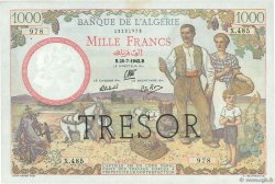1000 Francs Algérie FRANKREICH  1943 VF.10.01