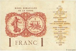 1 Franc MINES DOMANIALES DE LA SARRE FRANCE  1920 VF.51.01 TTB