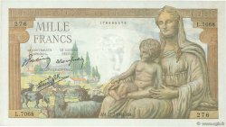 1000 Francs DÉESSE DÉMÉTER FRANCE  1943 F.40.31 TTB à SUP