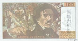 100 Francs DELACROIX imprimé en continu FRANCE  1990 F.69bis.01bF- SPL