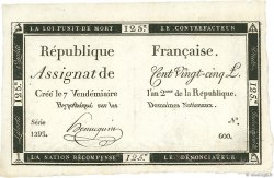 125 Livres FRANCE  1793 Ass.44a SUP+
