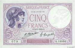 5 Francs FEMME CASQUÉE FRANCE  1924 F.03.08 SUP+