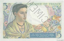 5 Francs BERGER FRANCE  1943 F.05.01Sp pr.SPL