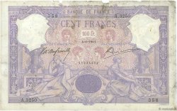 100 Francs BLEU ET ROSE FRANCE  1901 F.21.15 B+