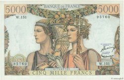 5000 Francs TERRE ET MER FRANCE  1956 F.48.11 SUP à SPL