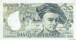 50 Francs QUENTIN DE LA TOUR FRANCE  1990 F.67.16 SUP