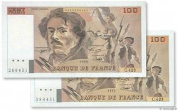 100 Francs DELACROIX imprimé en continu FRANCE  1993 F.69bis.05 pr.NEUF