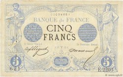 5 Francs NOIR FRANCE  1873 F.01.16 TTB à SUP