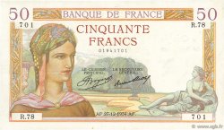 50 Francs CÉRÈS FRANCE  1934 F.17.02 TTB