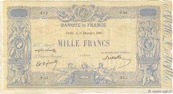 1000 Francs BLEU ET ROSE FRANCE  1890 F.36.02 TB+
