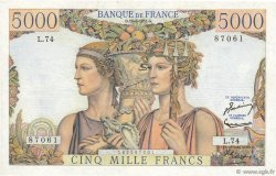 5000 Francs TERRE ET MER FRANCE  1951 F.48.05 pr.NEUF