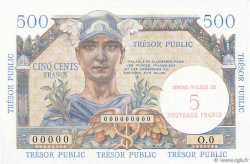 5NF sur 500 Francs TRÉSOR PUBLIC FRANCE  1960 VF.37.00Ed2 NEUF