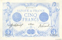 5 Francs BLEU FRANCE  1914 F.02.22 SUP