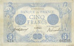 5 Francs BLEU lion inversé FRANCE  1916 F.02bis.04 TB