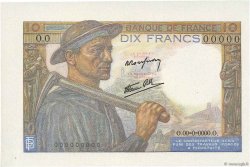 10 Francs MINEUR FRANCE  1941 F.08.00Ed SPL