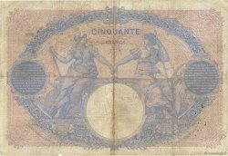 50 Francs BLEU ET ROSE FRANCE  1910 F.14.23 B+
