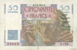 50 Francs LE VERRIER FRANCE  1951 F.20.18 TB