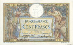 100 Francs LUC OLIVIER MERSON sans LOM FRANCE  1922 F.23.15 SUP à SPL