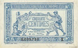 50 Centimes TRÉSORERIE AUX ARMÉES 1919 FRANCE  1919 VF.02.07 pr.NEUF