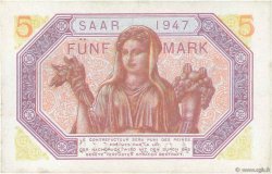 5 Mark SARRE FRANCE  1947 VF.46.01 pr.NEUF
