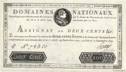 200 Livres FRANCE  1791 Ass.17a TTB