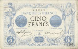 5 Francs NOIR FRANCE  1874 F.01.25 TTB