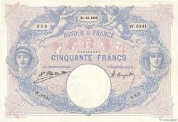 50 Francs BLEU ET ROSE FRANCE  1922 F.14.35 TTB+