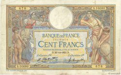 100 Francs LUC OLIVIER MERSON grands cartouches FRANCE  1923 F.24.01 B