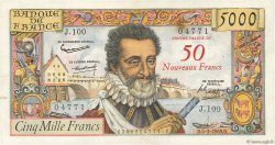 50 NF sur 5000 Francs HENRI IV FRANCE  1959 F.54.02 TB