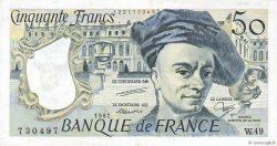 50 Francs QUENTIN DE LA TOUR FRANCE  1987 F.67.13 SUP