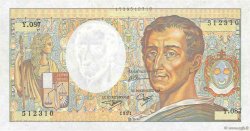 200 Francs MONTESQUIEU FRANCIA  1991 F.70.11 AU