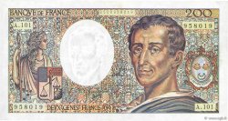 200 Francs MONTESQUIEU alphabet 101 FRANCE  1992 F.70bis.01 TTB à SUP