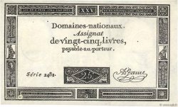 25 Livres FRANCE  1793 Ass.43a NEUF
