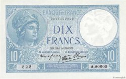 10 Francs MINERVE modifié FRANCE  1940 F.07.22 pr.NEUF