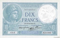 10 Francs MINERVE modifié FRANCE  1940 F.07.24 NEUF