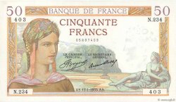 50 Francs CÉRÈS FRANCE  1935 F.17.03 SPL