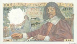 100 Francs DESCARTES FRANCE  1944 F.27.05