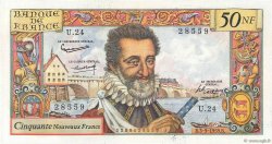 50 Nouveaux Francs HENRI IV FRANCE  1959 F.58.03 pr.NEUF
