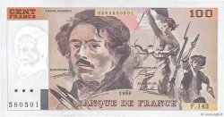 100 Francs DELACROIX imprimé en continu FRANCE  1990 F.69bis.01F SUP+