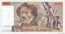 100 Francs DELACROIX imprimé en continu FRANCE  1990 F.69bis.02b NEUF