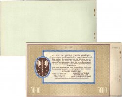 Carnet 5  x 5000 Francs Bon  de Solidarité FRANCE régionalisme et divers  1941 - SUP