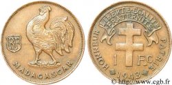 MADAGASCAR - Fuerzas Francesas Libres 1 Franc 1943 Prétoria