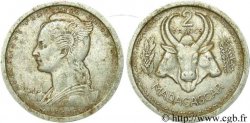 MADAGASCAR - UNION FRANCESE 2 Francs 1948 Paris