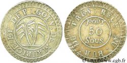 MAURITIUS 50 Sous 1822 Calcutta