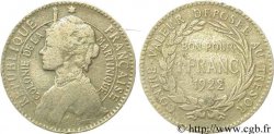 ÎLE DE LA MARTINIQUE 1 Franc 1922 sans atelier